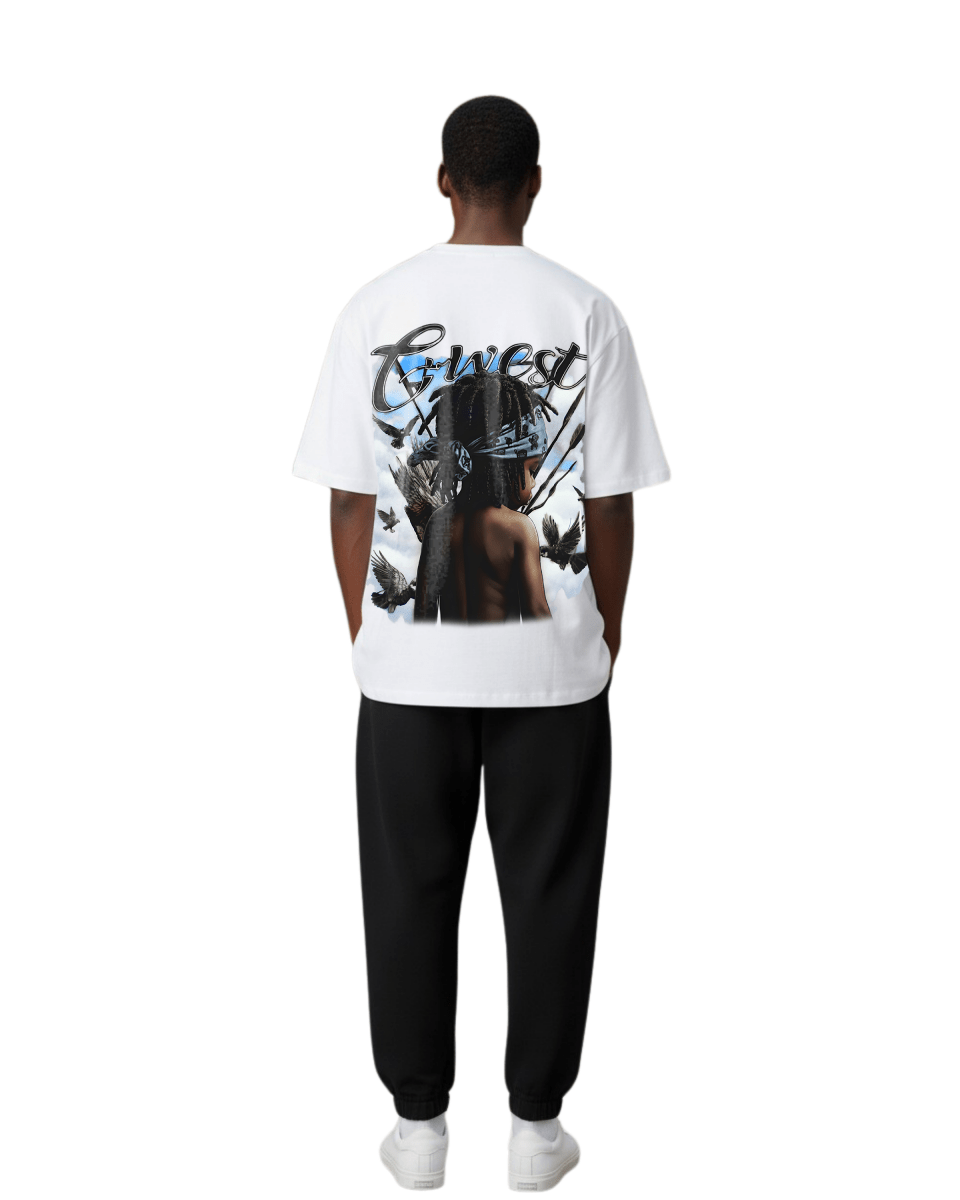 G West Rhinestone Scarface Oversized Men's T-Shirt - G West