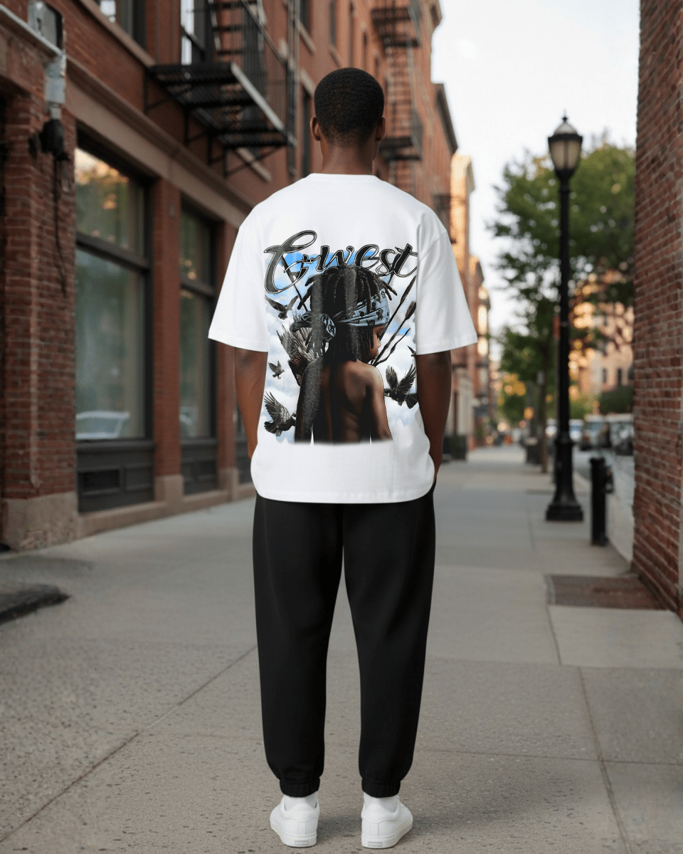 G West Rhinestone Scarface Oversized Men's T-Shirt - G West