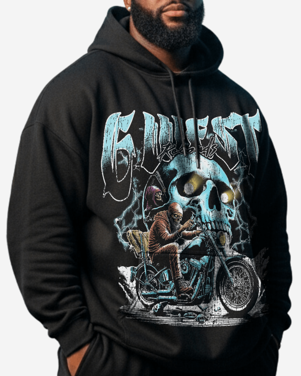 G West Rhinestone Soul Rider Big And Tall Hoodie - G West