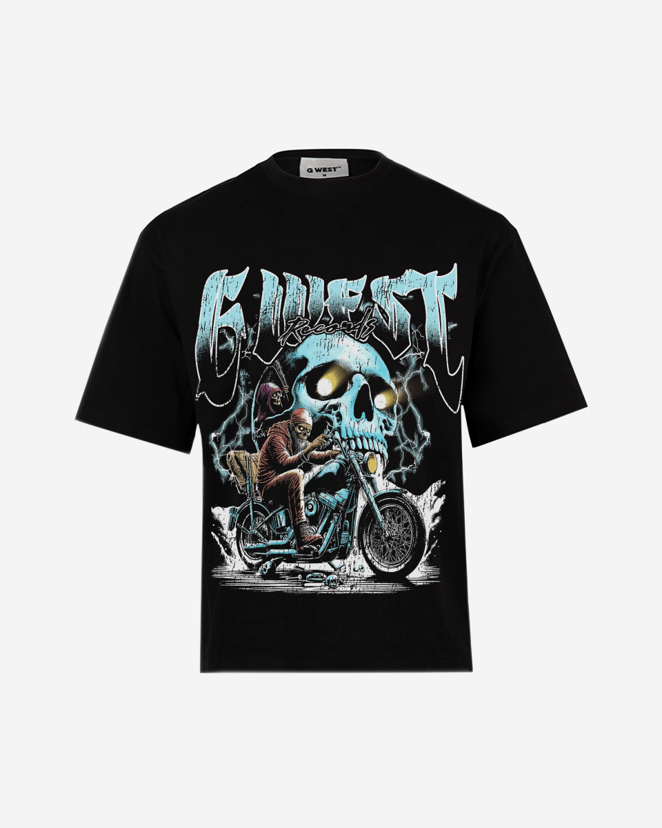 G West Rhinestone Soul Rider Big And Tall Oversized T-Shirt - G West