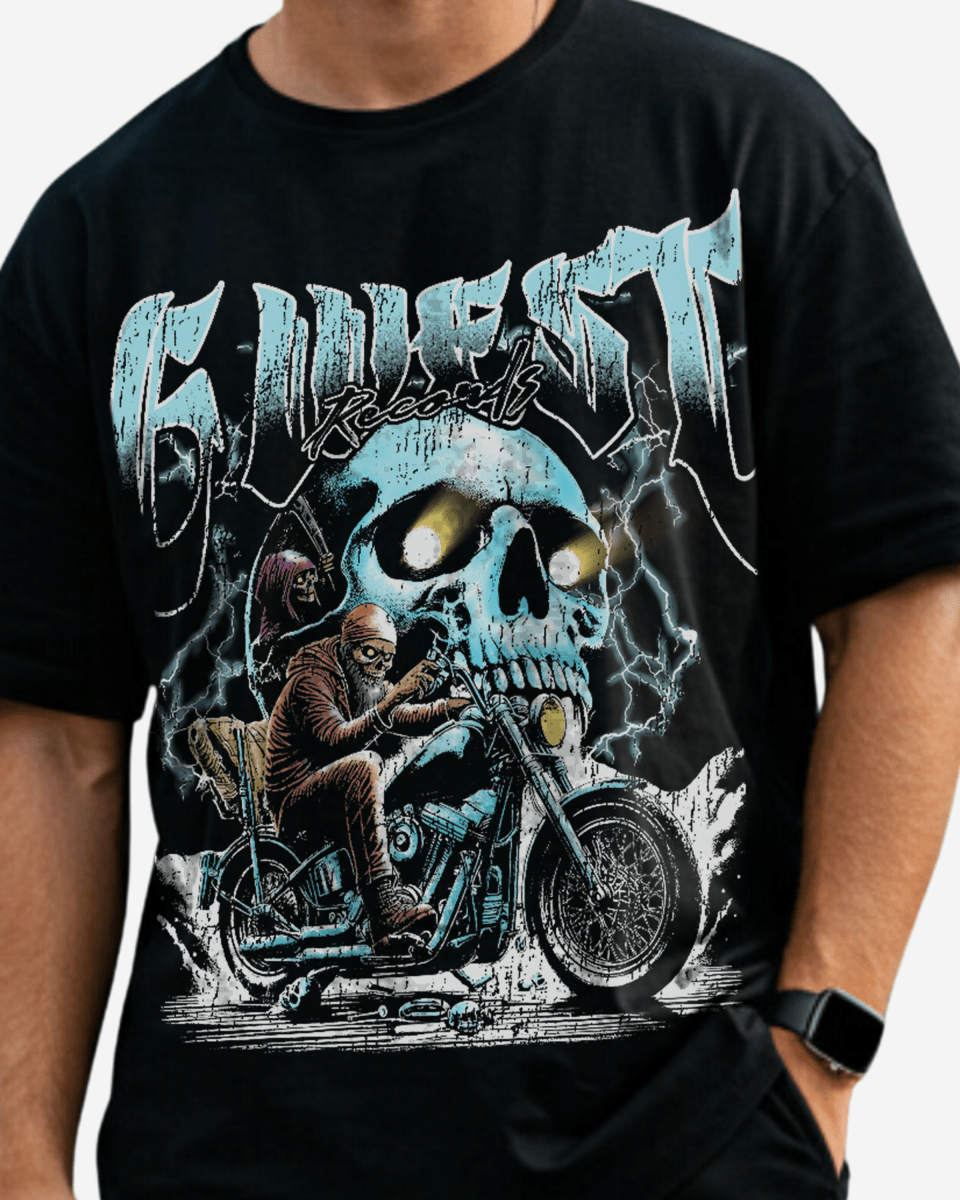 G West Rhinestone Soul Rider Men's Oversized T-Shirt - G West
