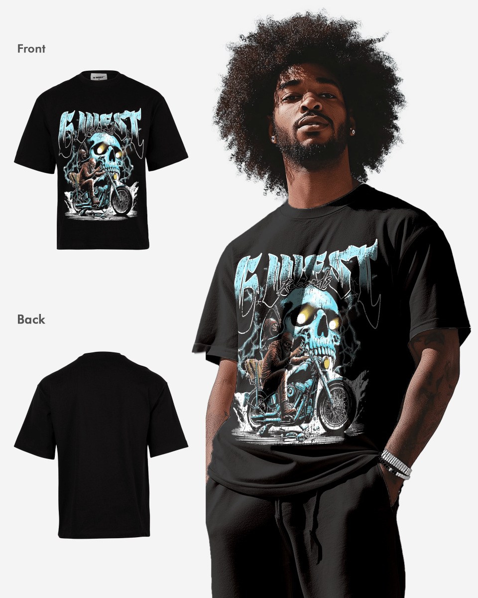 G West Rhinestone Soul Rider Oversized Tee - G West