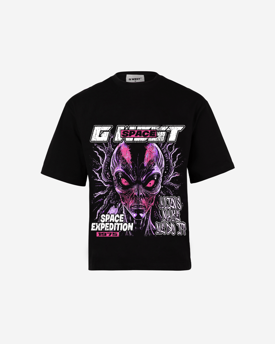 G West Rhinestone Space Expedition Oversized T-Shirt - G West