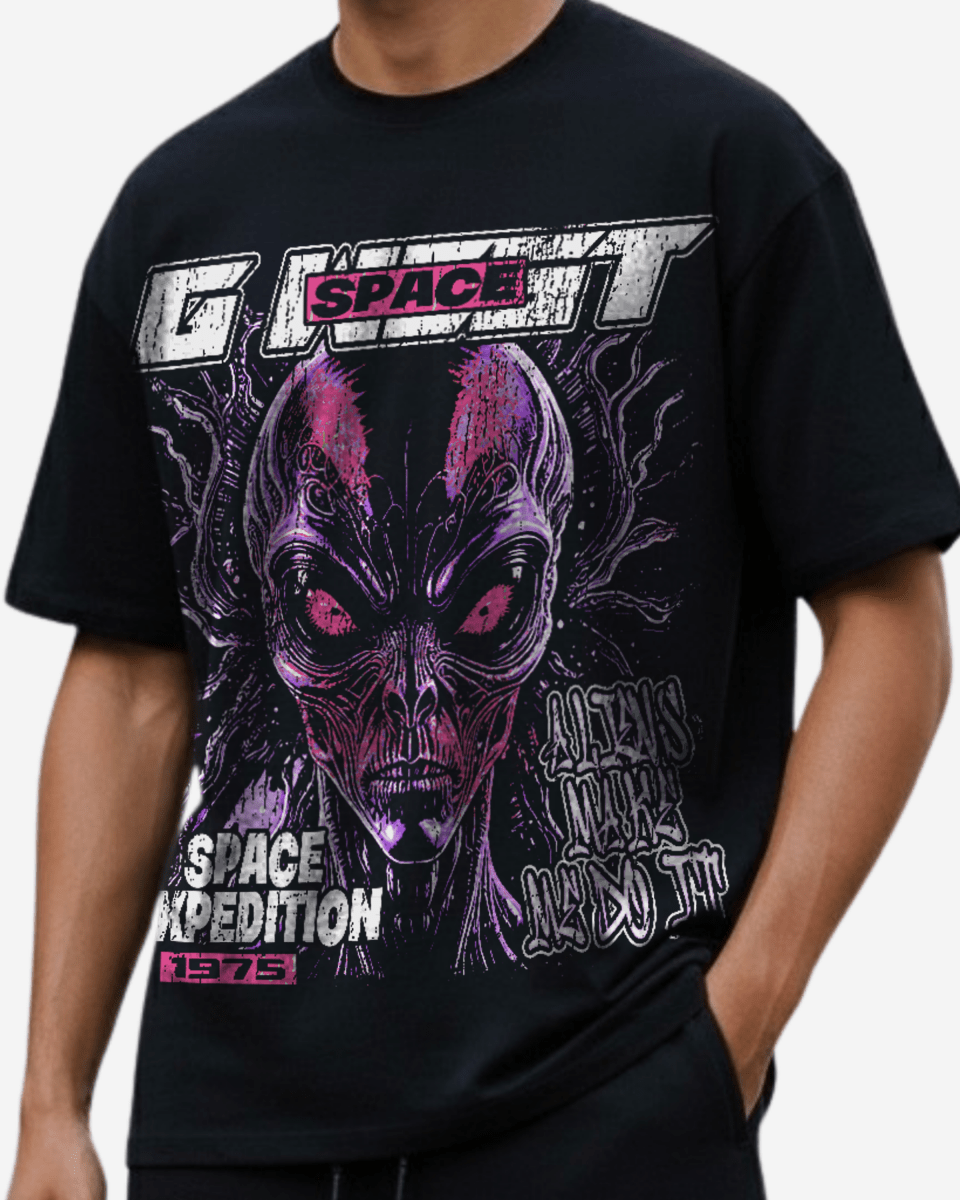 G West Rhinestone Space Expedition Oversized T-Shirt - G West