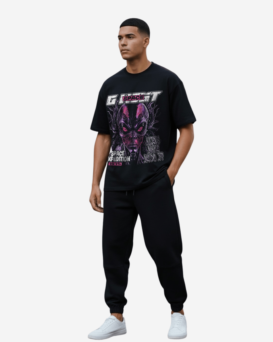 G West Rhinestone Space Expedition Oversized T-Shirt - G West