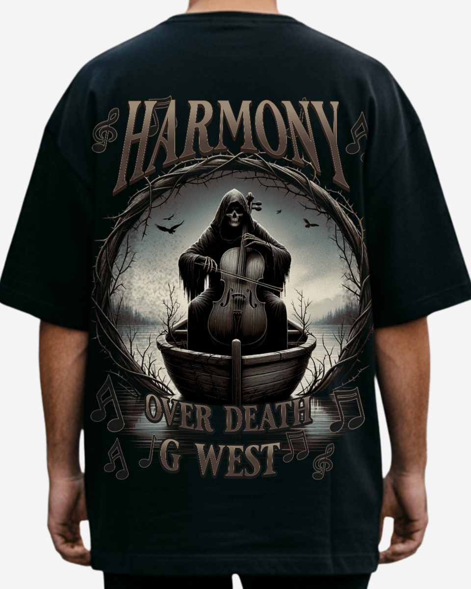 G West Rhinestone Symphony Of Shadows Men's Oversized T-Shirt - G West