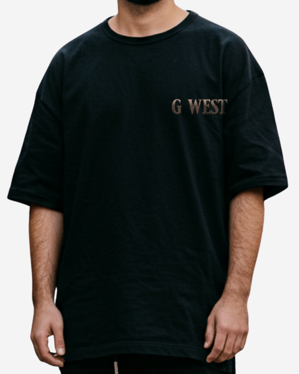 G West Rhinestone Symphony Of Shadows Men's Oversized T-Shirt - G West