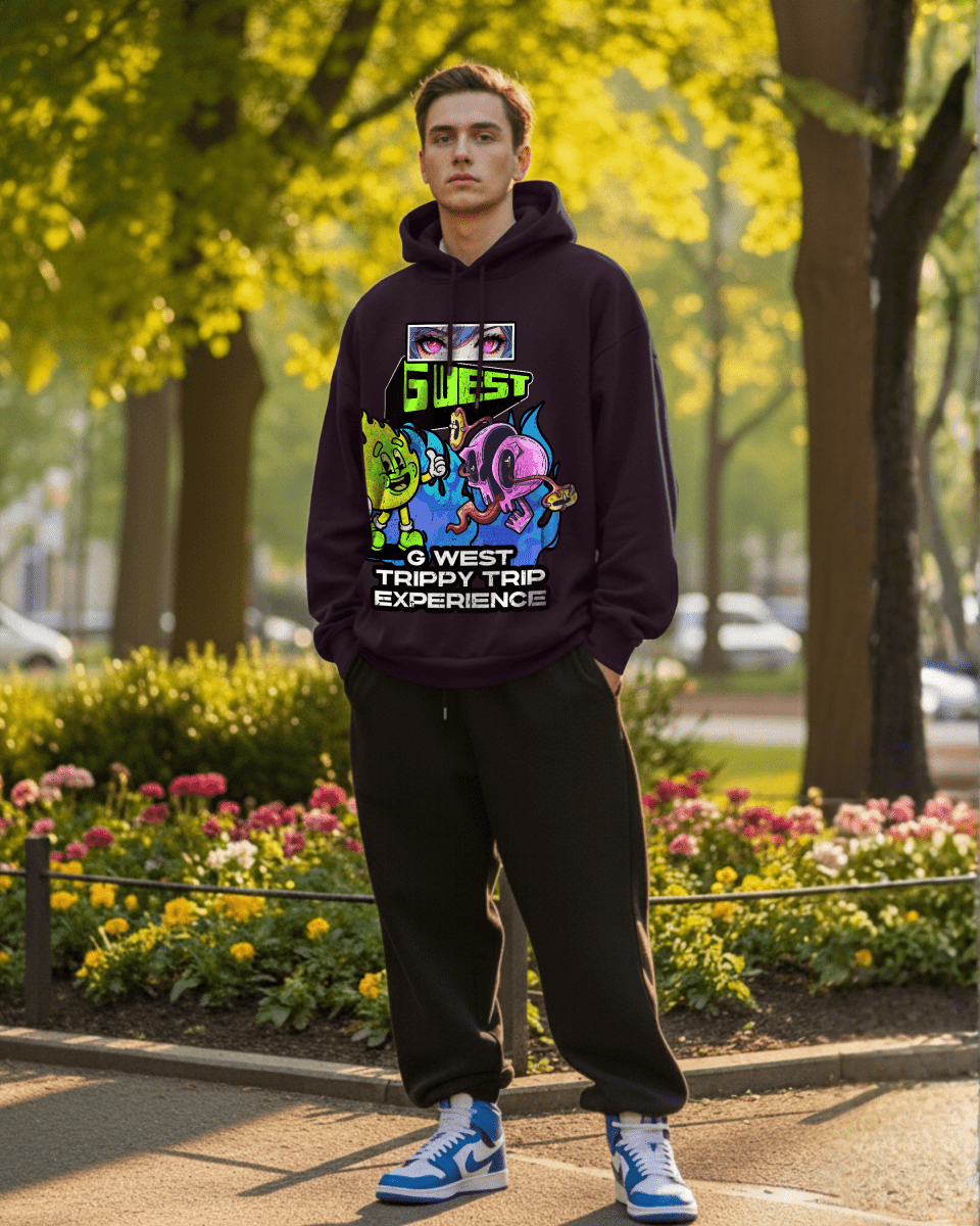 G West Rhinestone Trippy Trip Men's Hoodie - G West