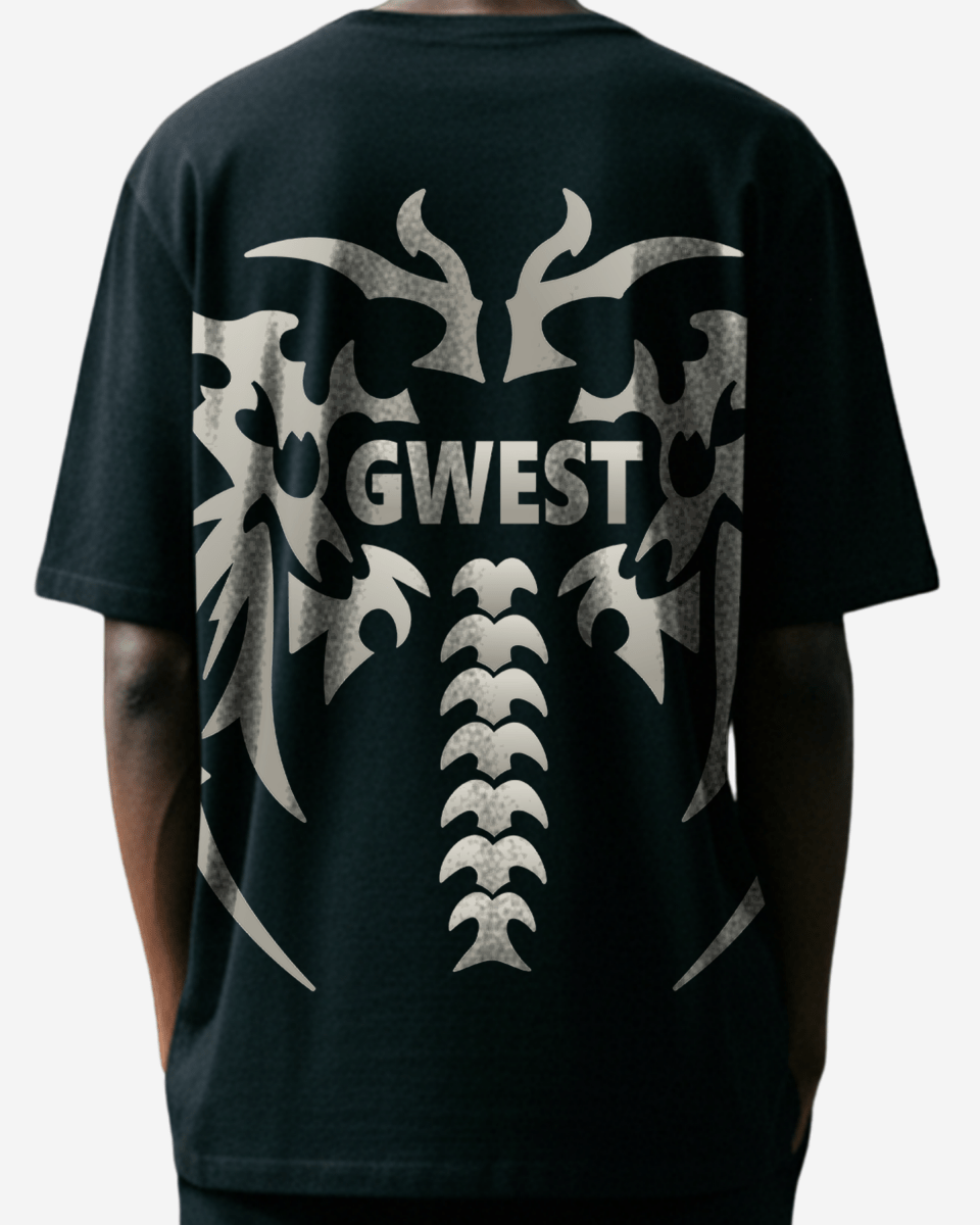 G West Rhinestone Venom Crest Men's Oversized T-Shirt - G West