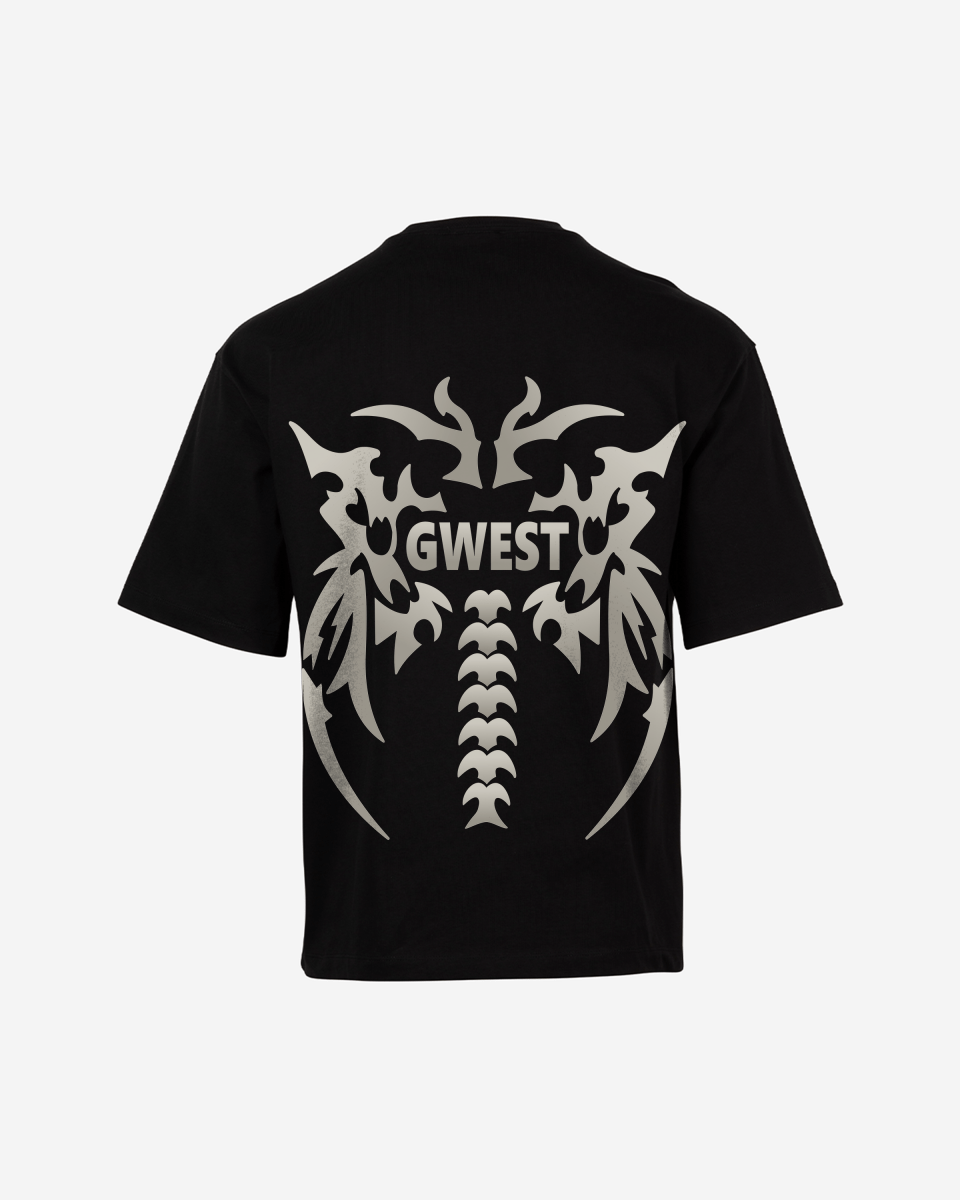 G West Rhinestone Venom Crest Men's Oversized T-Shirt - G West