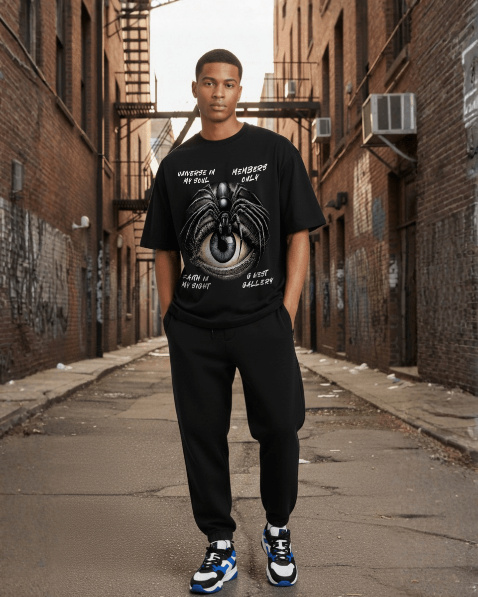 G West Rhinestone Vision Weaver Oversized Men's T-Shirt - G West