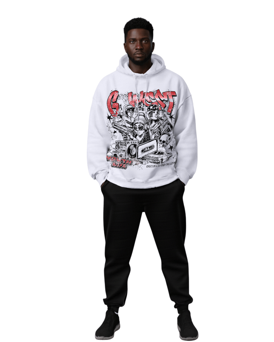 G West Rhinestone Youth Hustle Men's Hoodie - G West