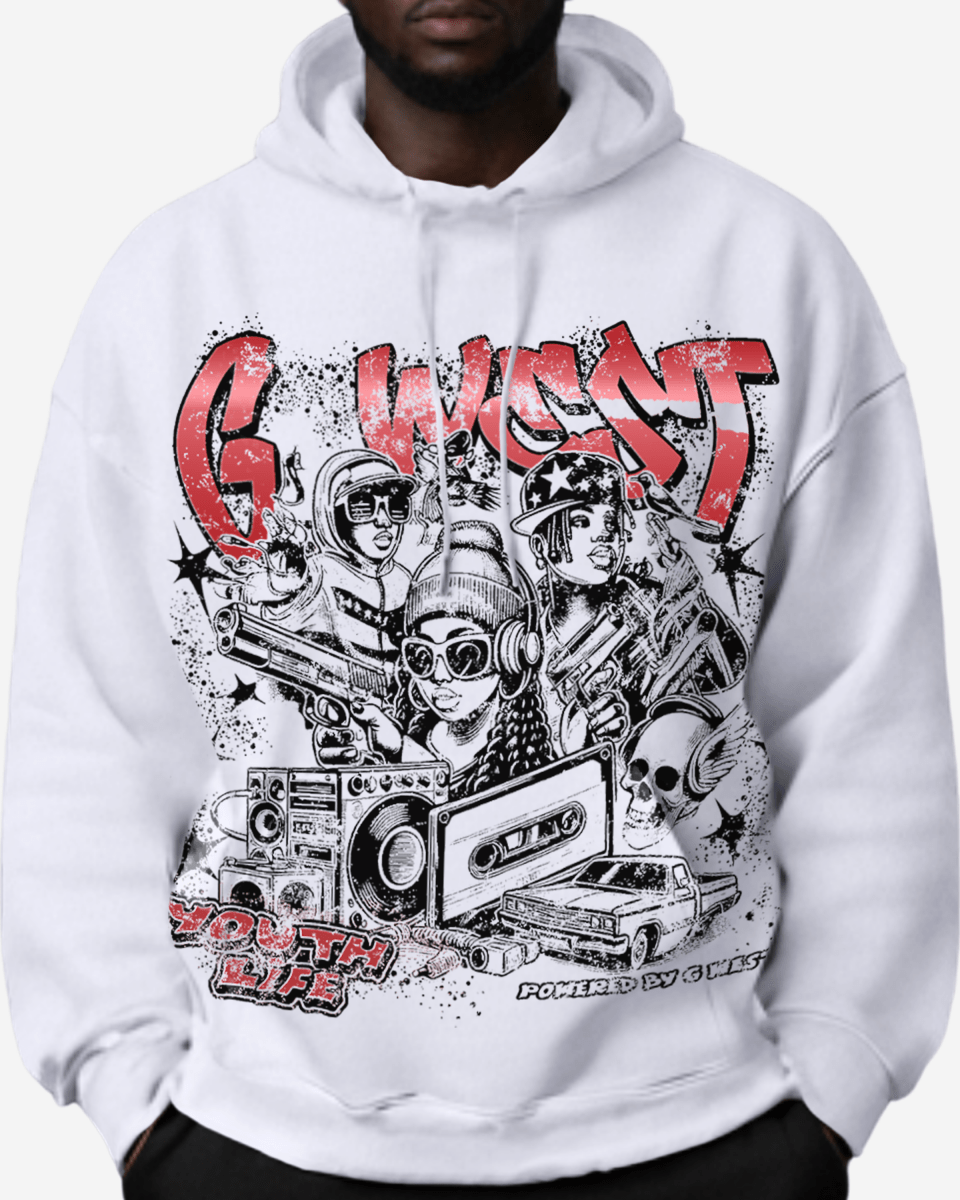 G West Rhinestone Youth Hustle Men's Hoodie - G West