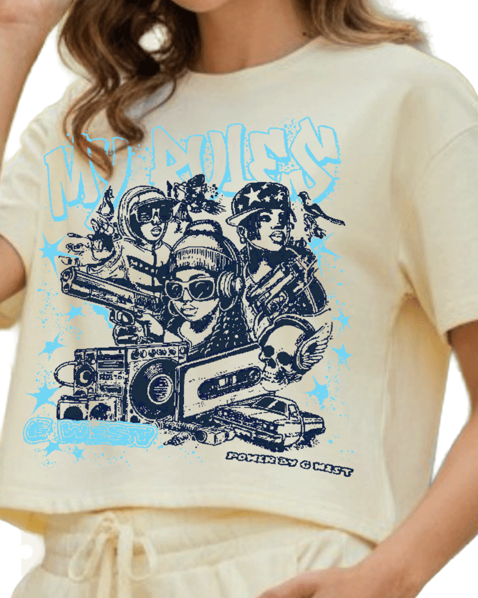 G West Rhinestone Youth Hustle Women's T-Shirt - G West