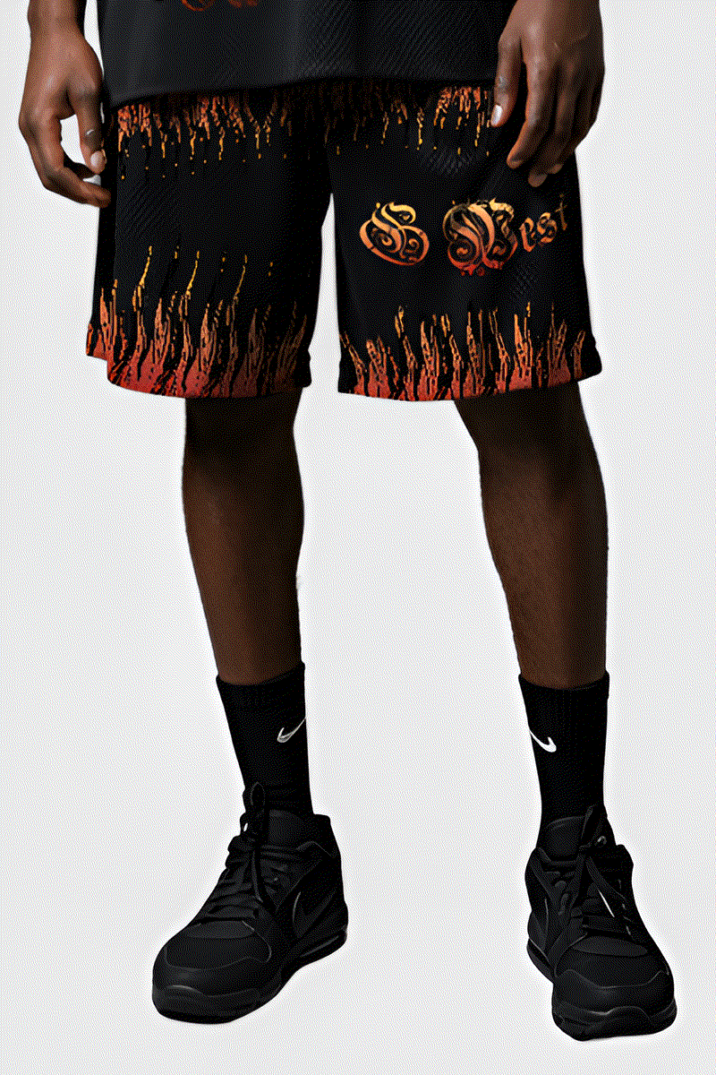 G WEST RHINSTONE HARMONY 3/4 SLEEVES MESH SHORT SET - G West