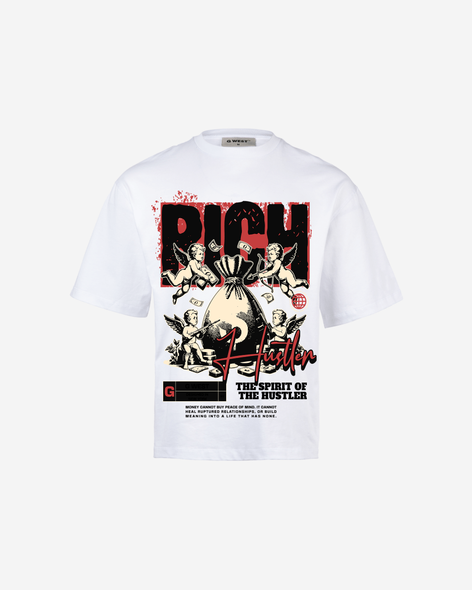 G - WEST RICH HUSTLER OVERSIZEED TEE GWROJMT201 - G West