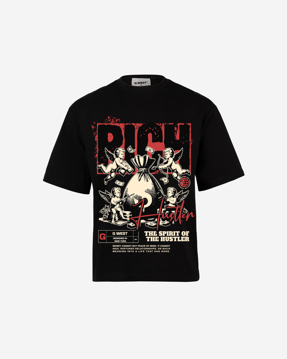 G - WEST RICH HUSTLER OVERSIZEED TEE GWROJMT201 - G West