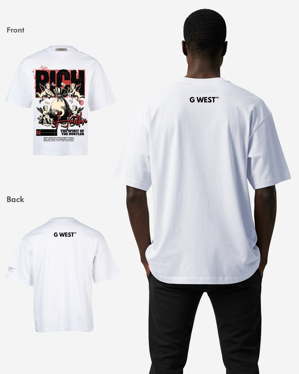 G - WEST RICH HUSTLER OVERSIZEED TEE GWROJMT201 - G West