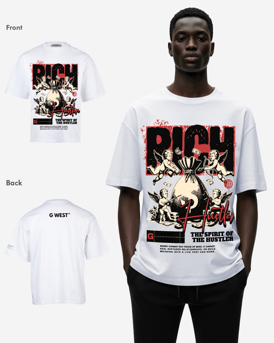 G - WEST RICH HUSTLER OVERSIZEED TEE GWROJMT201 - G West