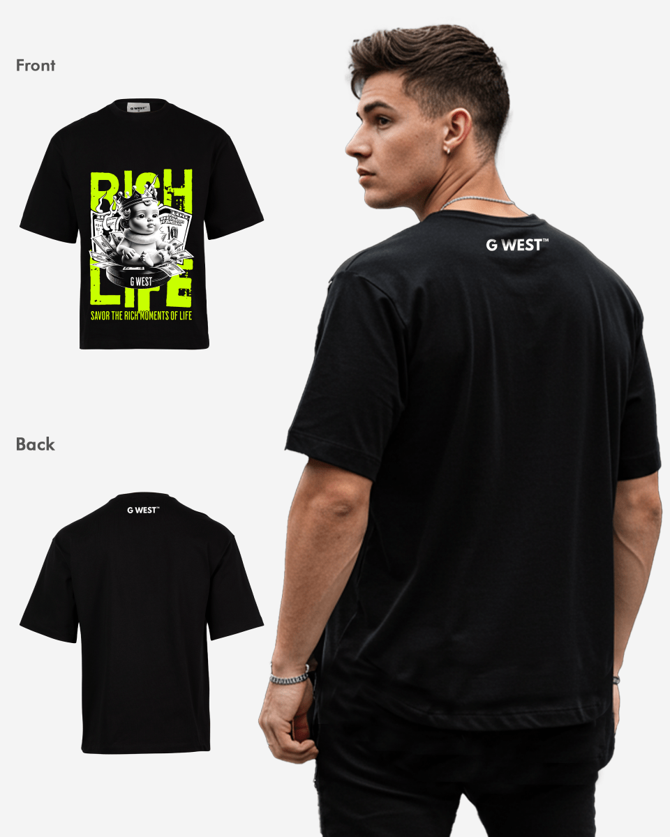 G - WEST RICH LIFE OVERSIZED TEE GWROJMT180 - G West