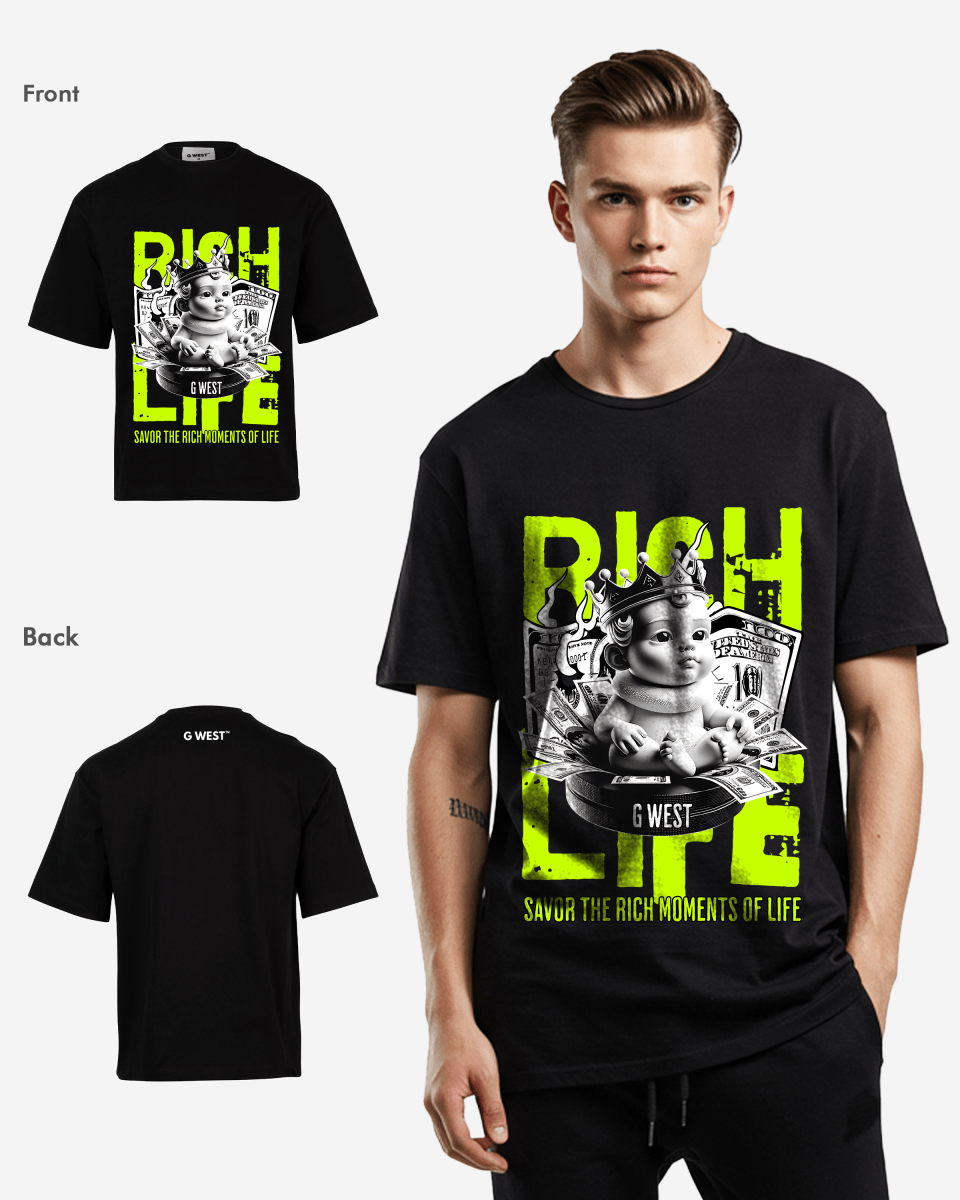G - WEST RICH LIFE OVERSIZED TEE GWROJMT180 - G West