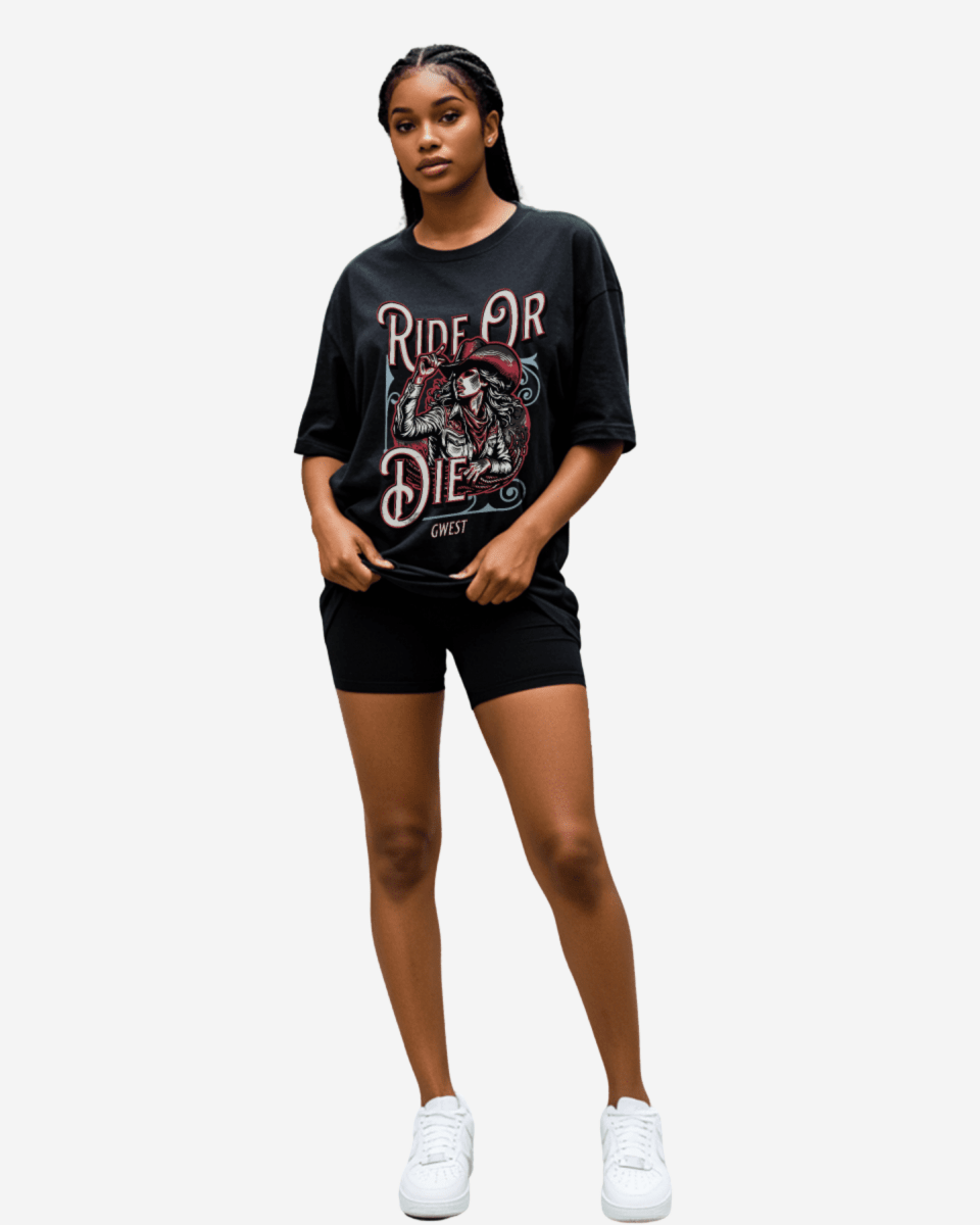 G West Ride Or Die Oversized Women's T-Shirt - G West