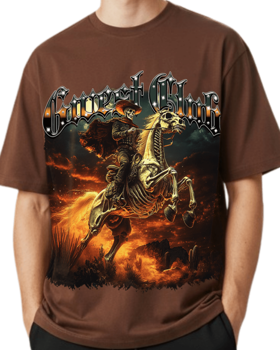 G West Rider Of Flames Oversized Men's T-Shirt - G West