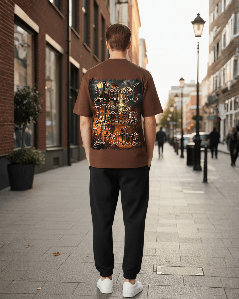 G West Rider Of Flames Oversized Men's T-Shirt - G West