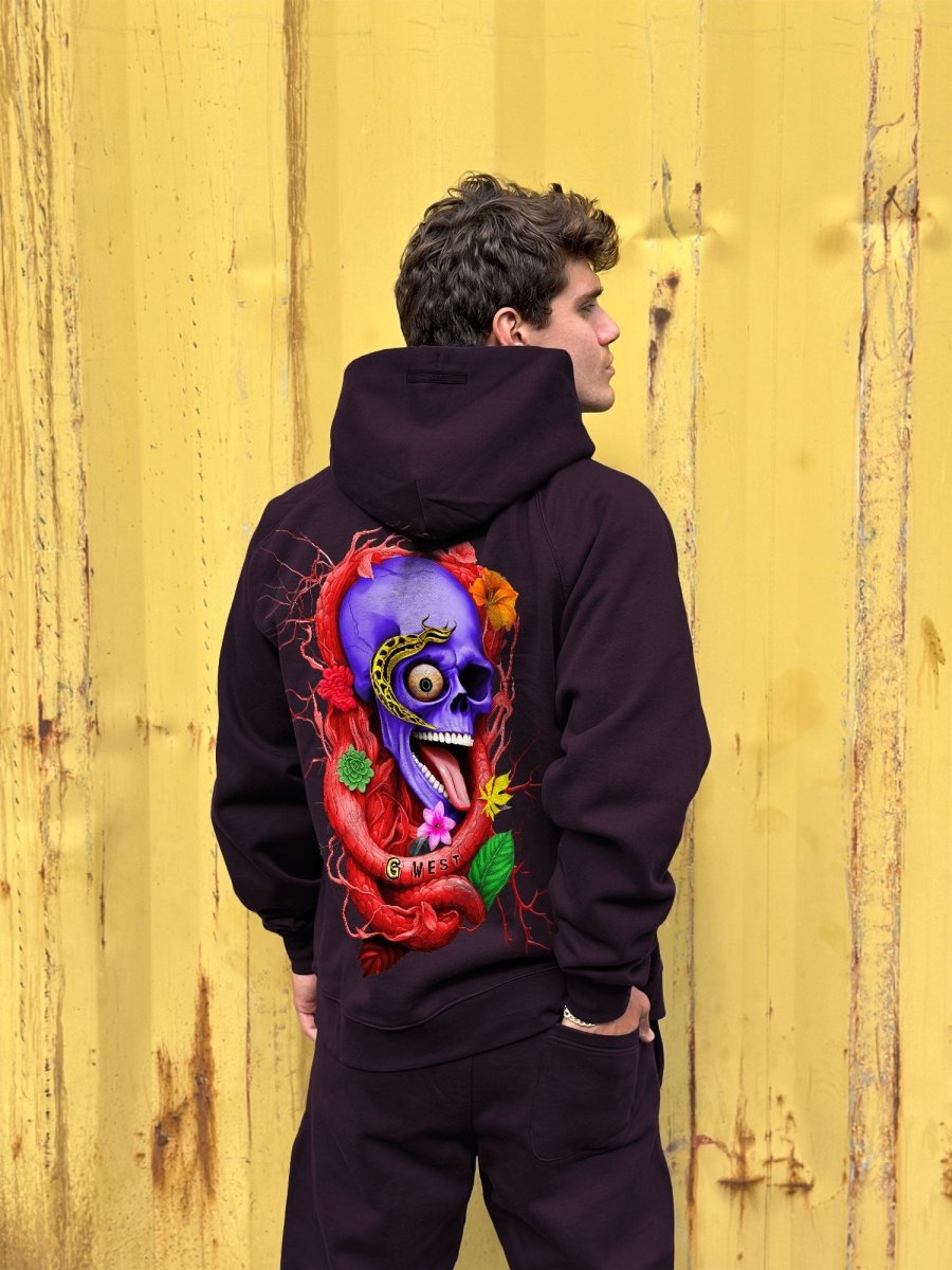 G West Rose Skull Heavy Premium Hoodie - 6 Colors - G West