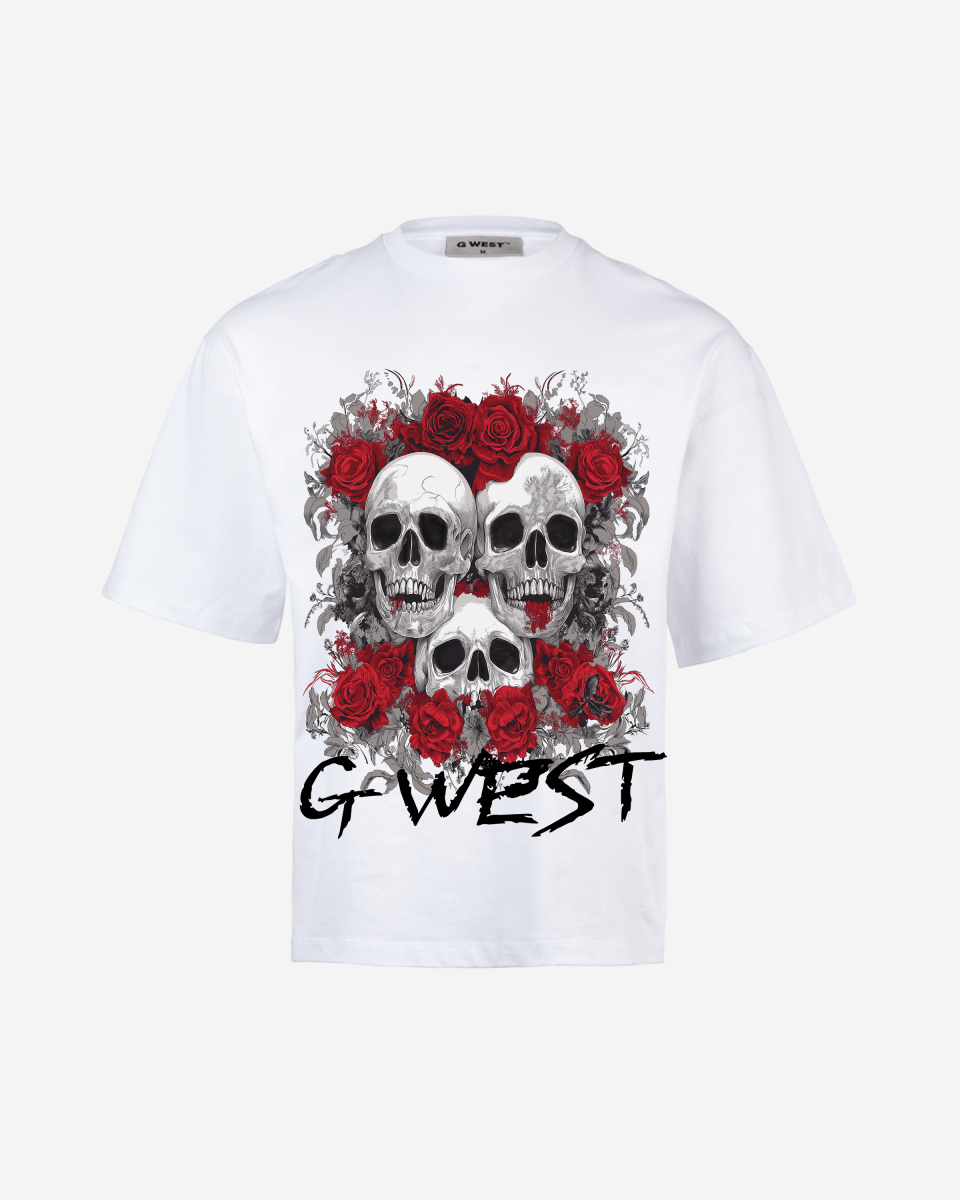 G West Roses And Bones Oversized Tee - G West