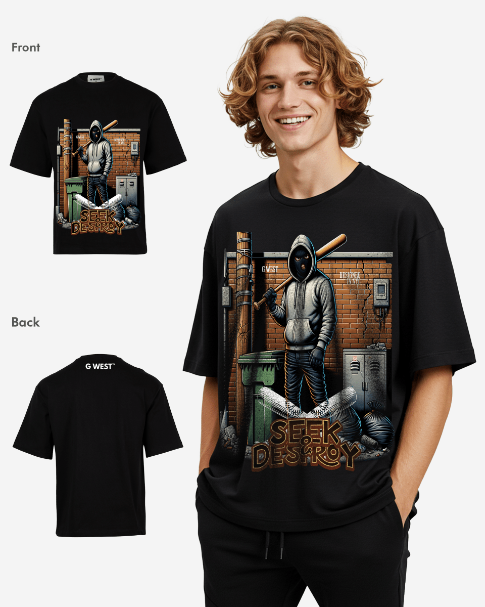 G - WEST SEEK & DESTROY OVERSIZED TEE GWROJMT129 - G West