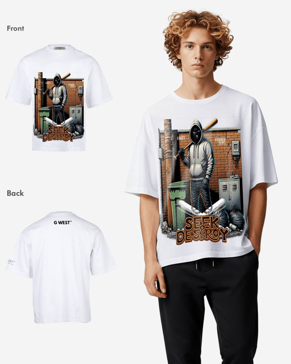 G - WEST SEEK & DESTROY OVERSIZED TEE GWROJMT129 - G West