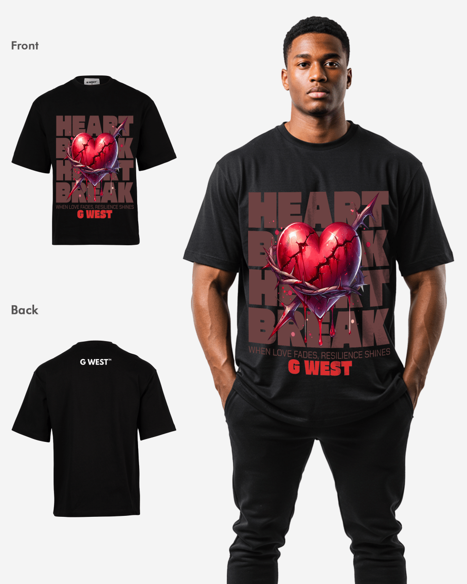 G - WEST SHATTERED LOVE OVERSIZED TEE GWROJMT184 - G West