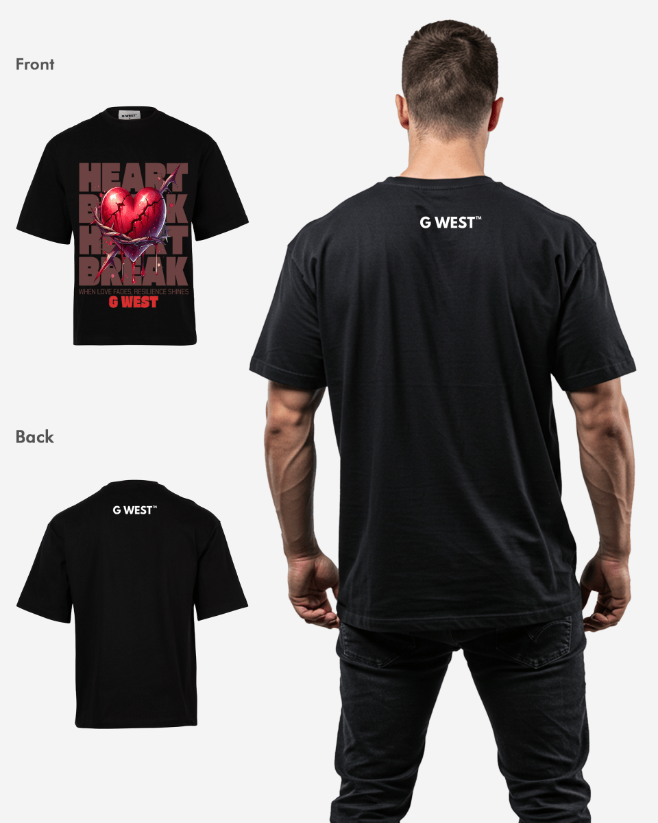 G - WEST SHATTERED LOVE OVERSIZED TEE GWROJMT184 - G West