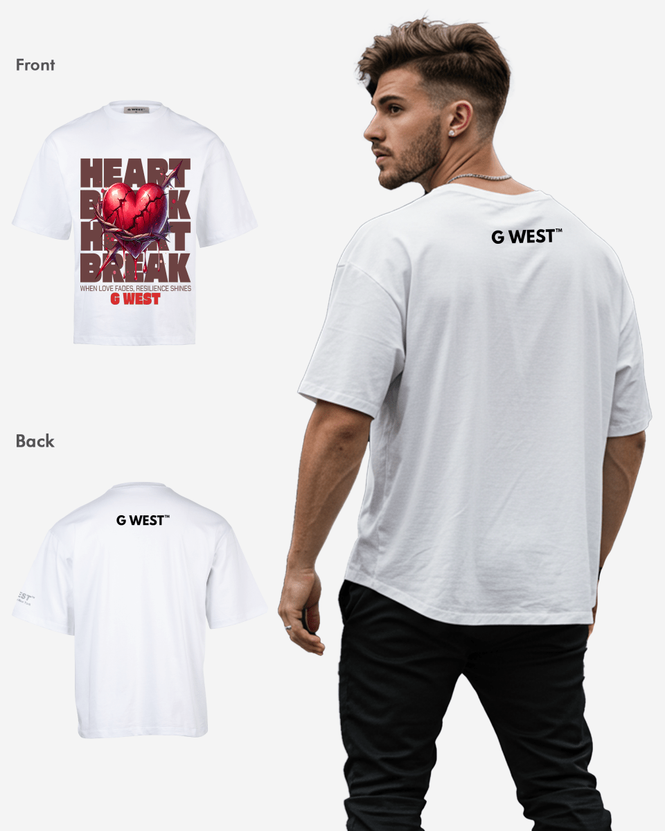 G - WEST SHATTERED LOVE OVERSIZED TEE GWROJMT184 - G West