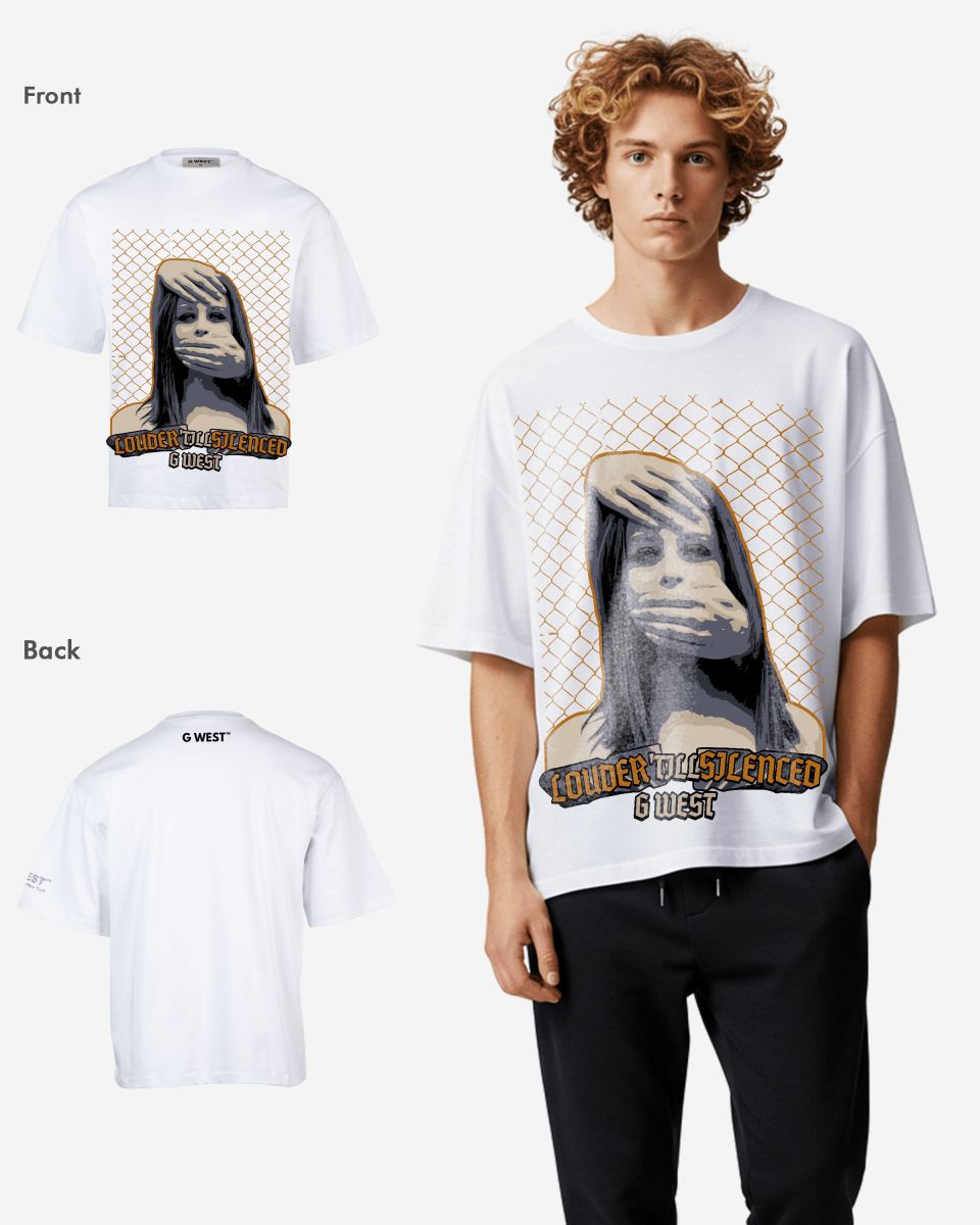 G - WEST Silent Gaze Oversized Tee - GWROJMT8 - G West