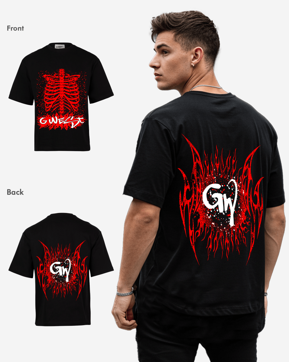 G West Skeleton Body Oversized Tee - G West