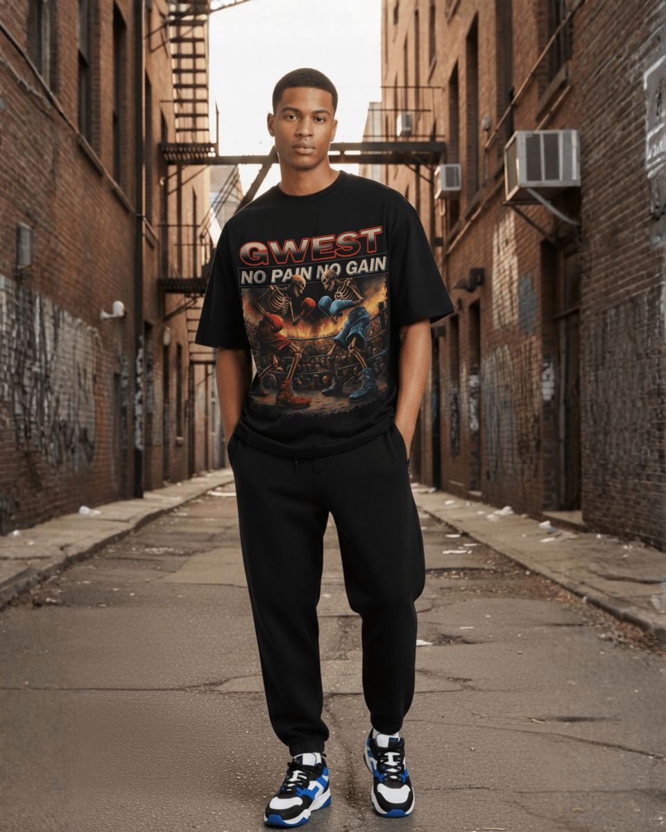 G West Skeleton Showdown Oversized Men's T-Shirt - G West