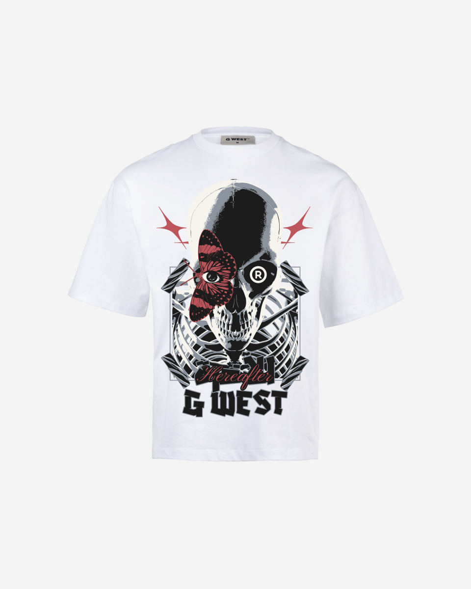 G - WEST SKULL AND WINGED VISION OVERSIZED TEE GWROJMT102 - G West