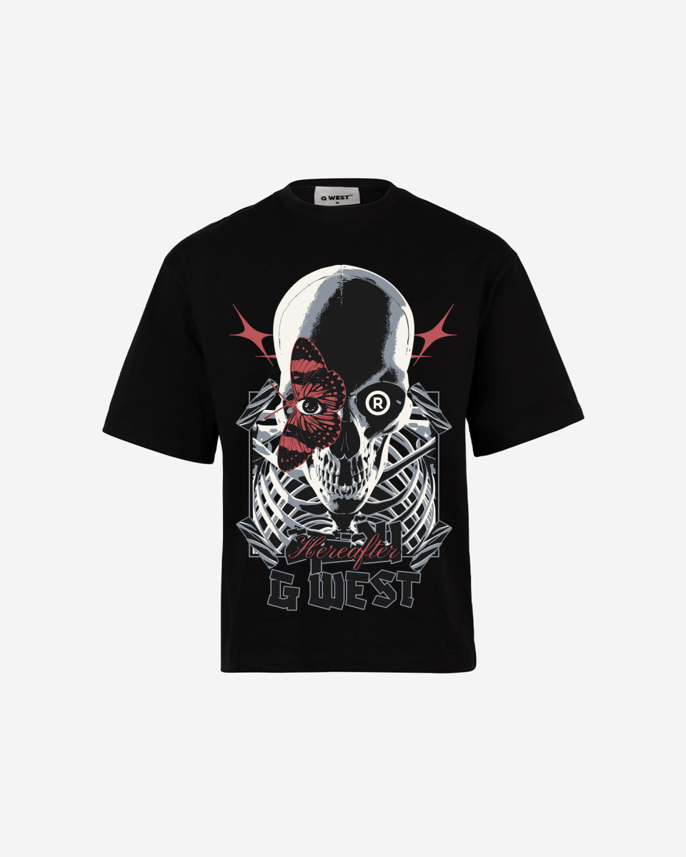 G - WEST SKULL AND WINGED VISION OVERSIZED TEE GWROJMT102 - G West