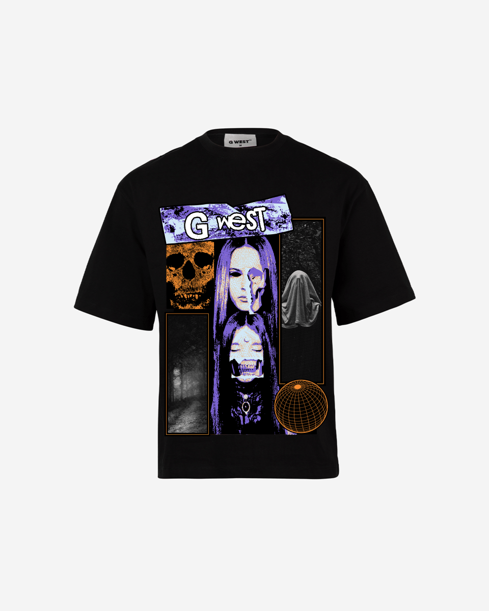 G West skull n shadows Oversized Tee GWROJMT39 - G West