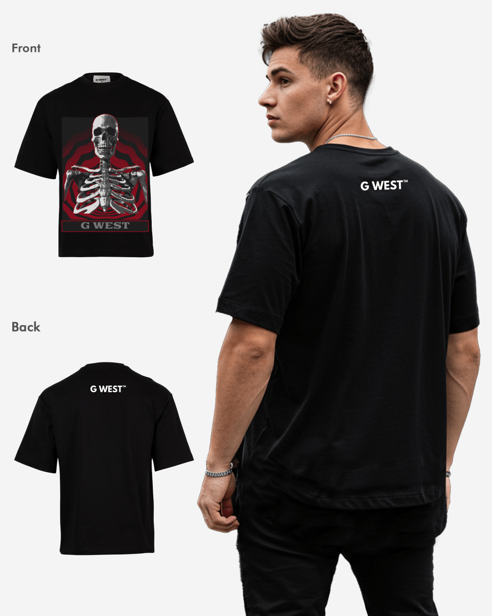 G WEST Skull of the unknown OVersized Tee GWROJMT6 - G West