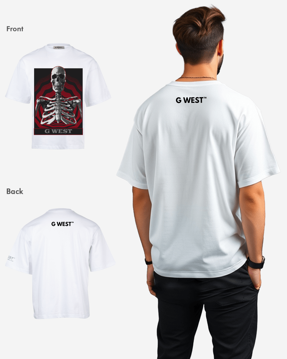 G WEST Skull of the unknown OVersized Tee GWROJMT6 - G West