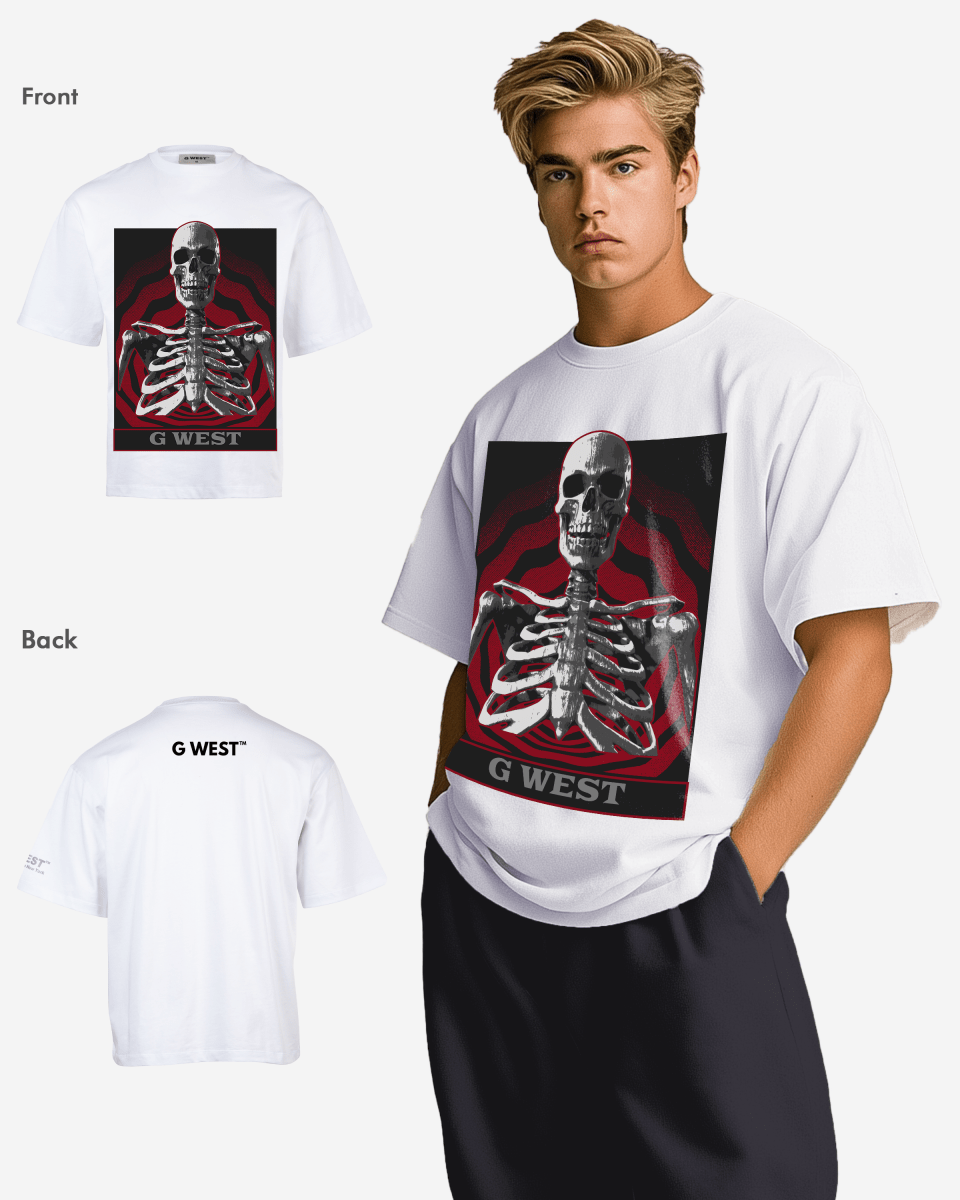 G WEST Skull of the unknown OVersized Tee GWROJMT6 - G West