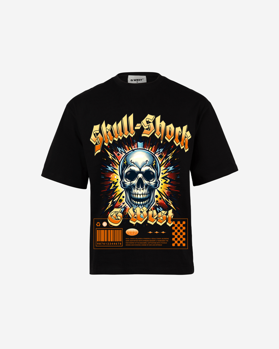 G - WEST SKULL SHORK OVERSIZED TEE GWROJMT162 - G West