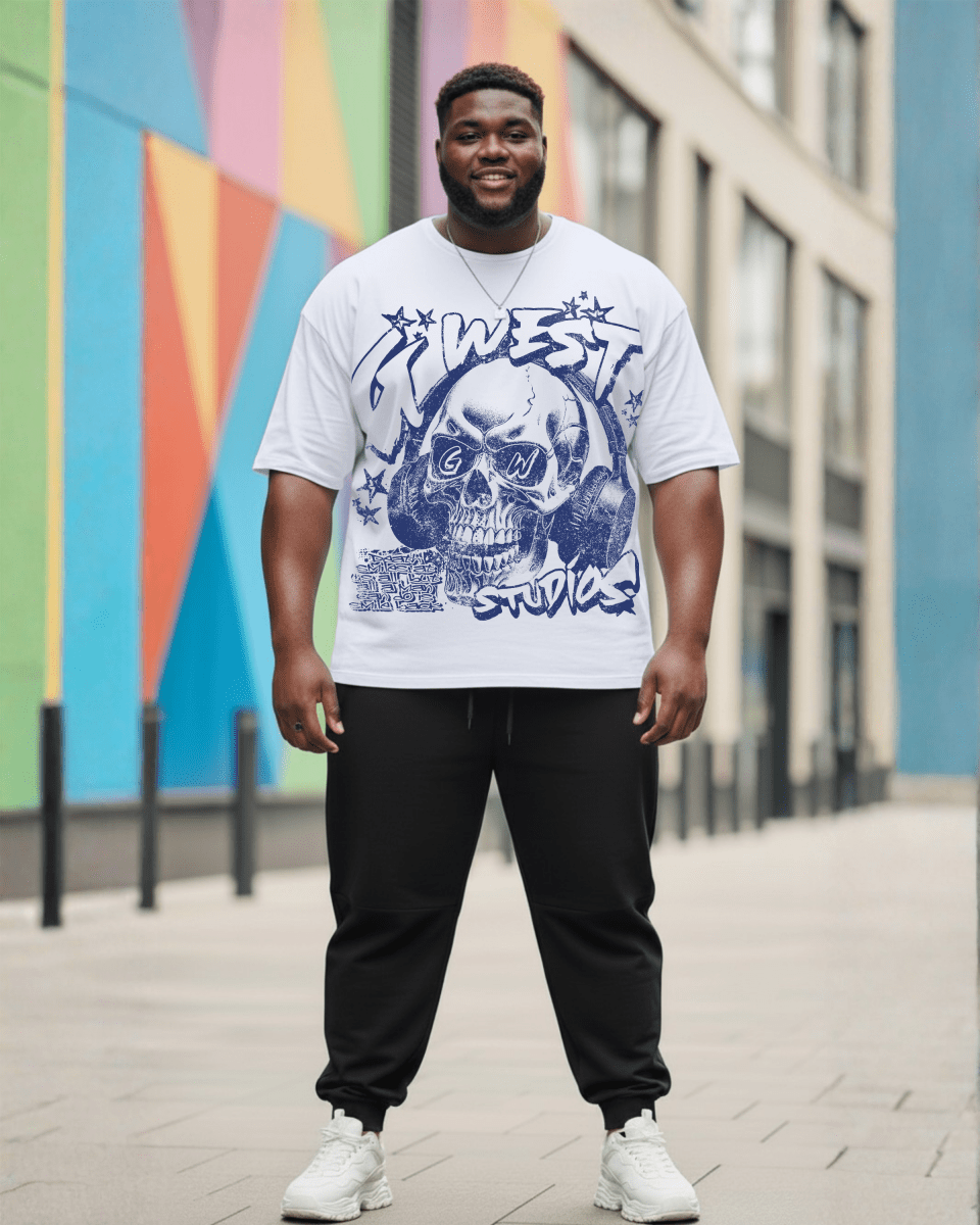 G West Skully Beats Big And Tall Oversized T-Shirt - G West
