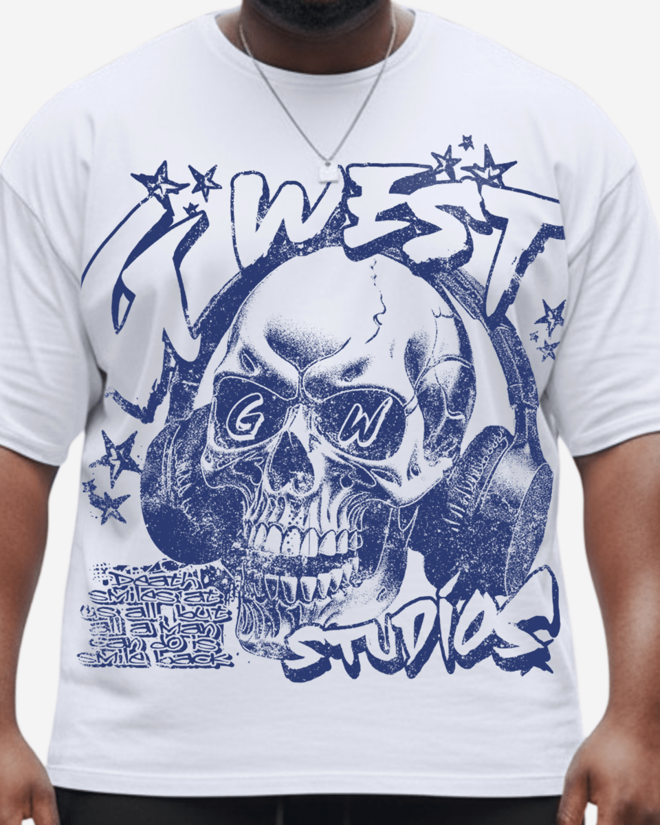 G West Skully Beats Big And Tall Oversized T-Shirt - G West