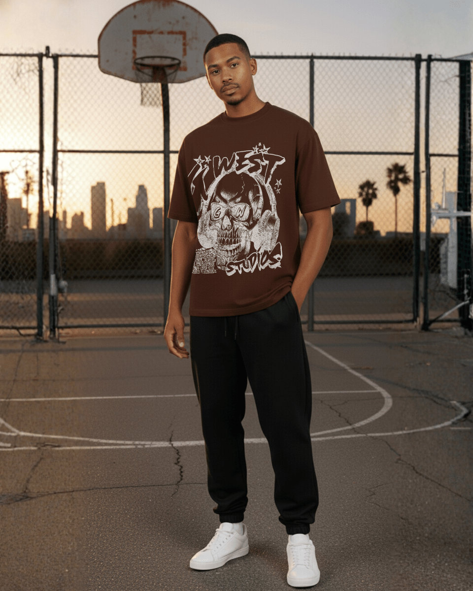 G West Skully Beats Oversized T-Shirt - G West