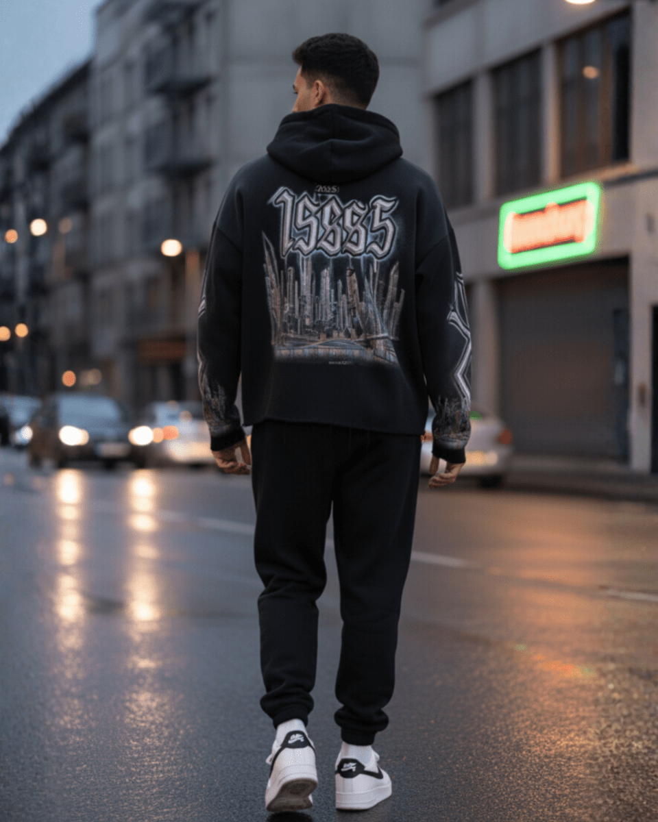 G West Skyline Star Complicated Men's Crop Hoodie - G West