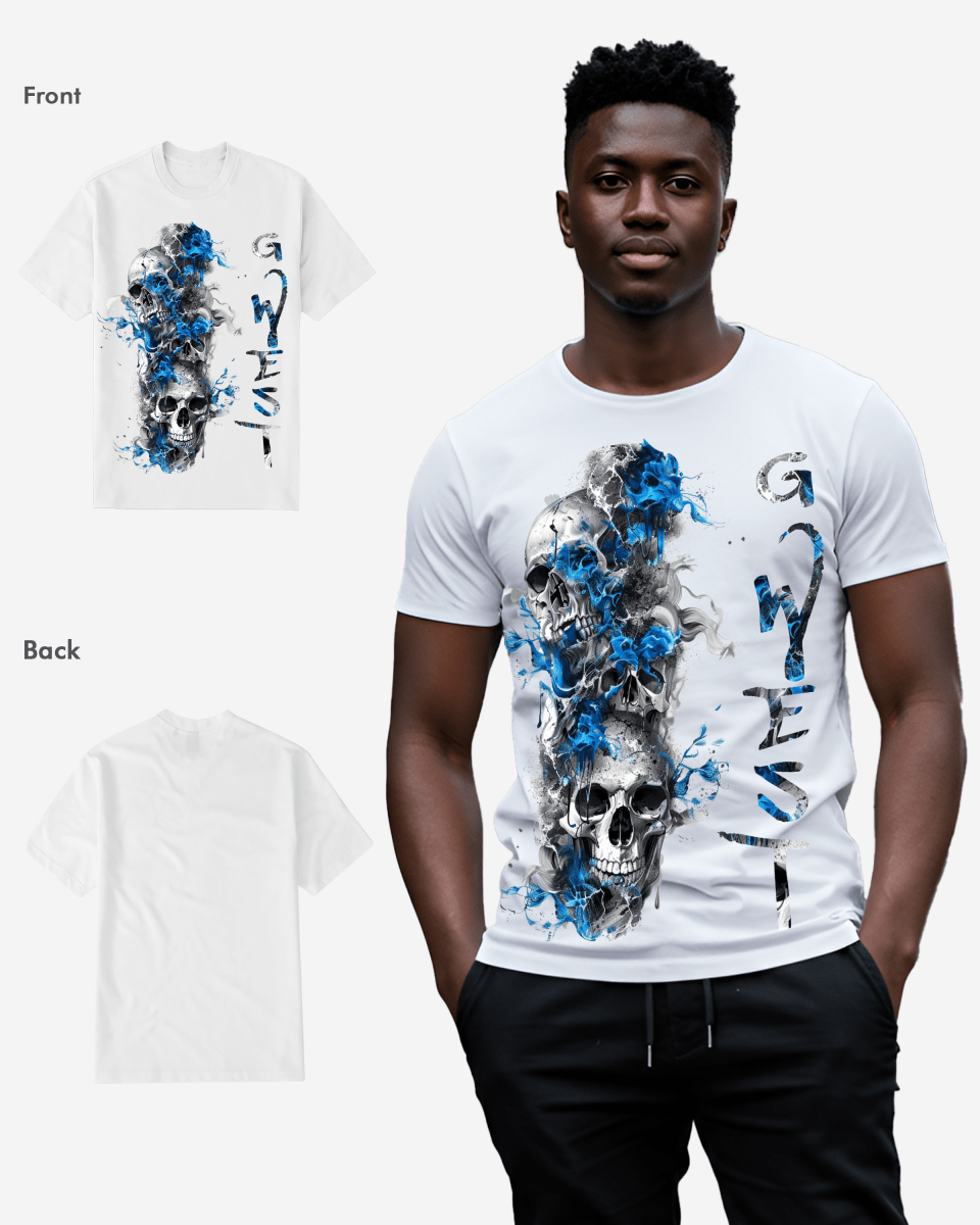 G WEST Smoky skull TEE - G West